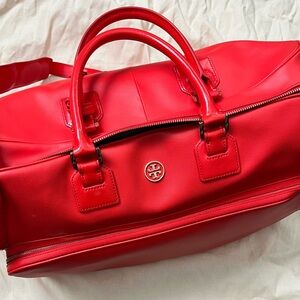Tory Burch Vibrant Red Duffel Bag